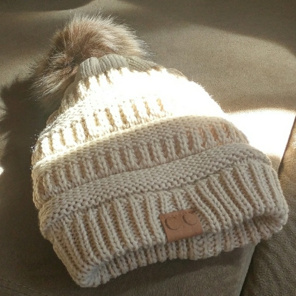 { C.C. } Cable Knit Beanie - Picture 2 of 3